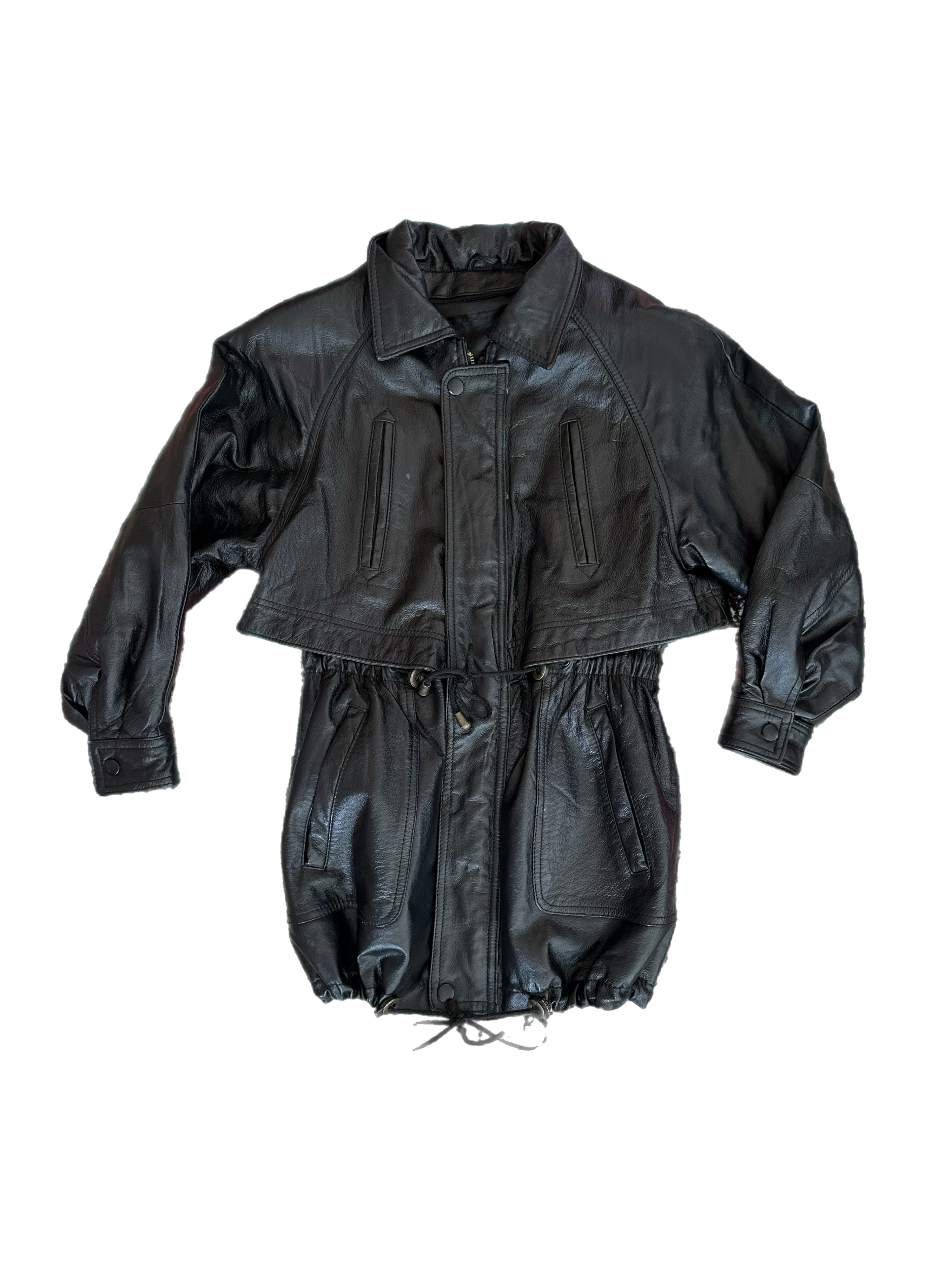 Vintage Women’s Leather Jacket elbow-length