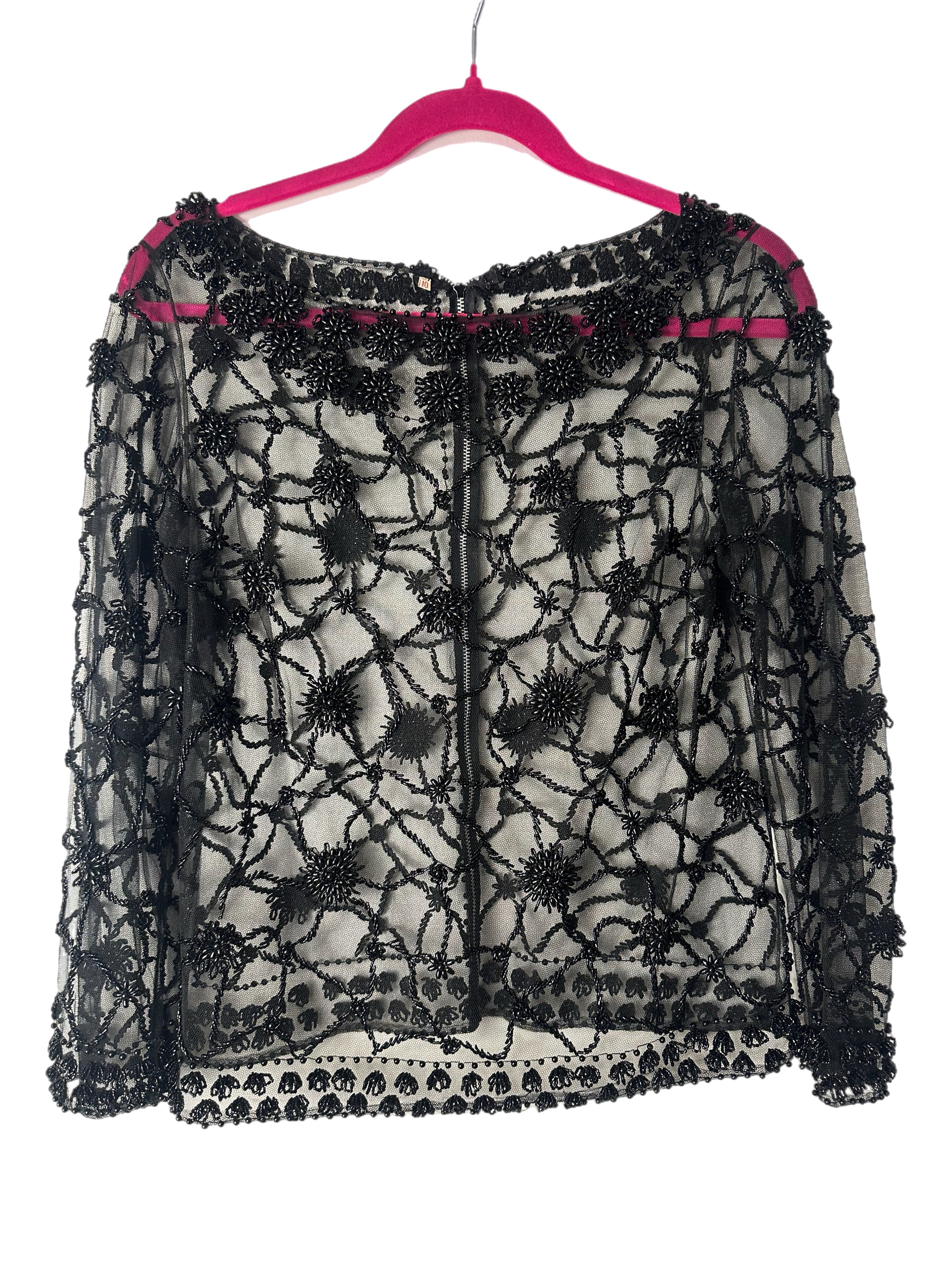 Vintage Hand-beaded Heavy Top